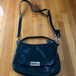Coach Purse Kristin Black Leather Crossbody Bag F22308